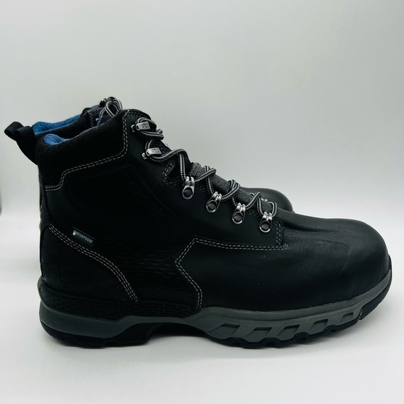 TIMBERLAND PRO 447 STEEL TOE BLACK WORK-BOOTS DOWNDRAFT 6” WATERPROOF NWOT main image 11